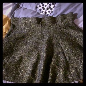 Black and gold skater skirt